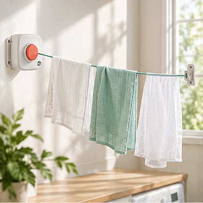 Retractable Indoor Clothesline — in use